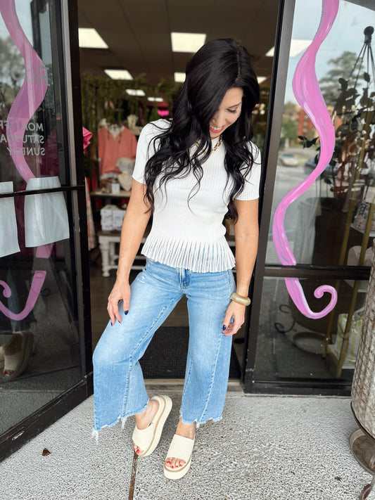 On Campus Top - ivory