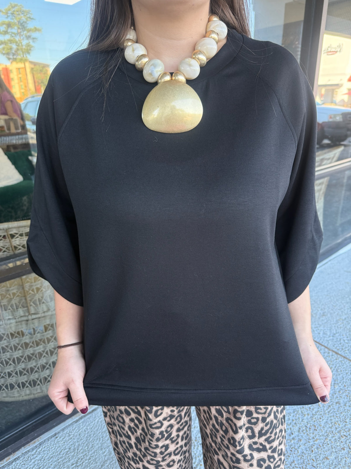 Cozy Little Moments Top - black