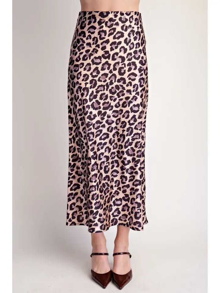 Leopard Daze Skirt - taupe