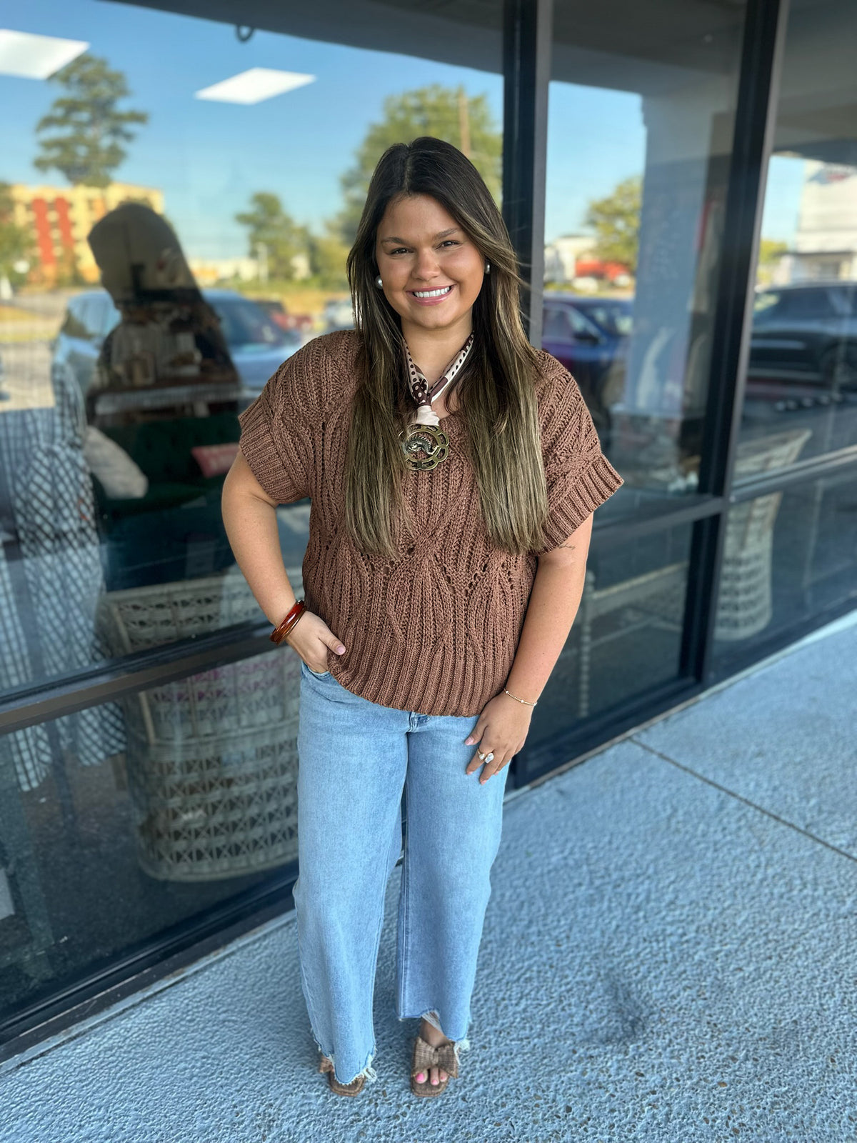 Cali Crochet Top - dark brown