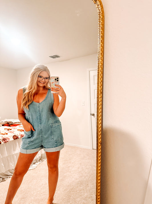 Lovely Morning Romper - Denim