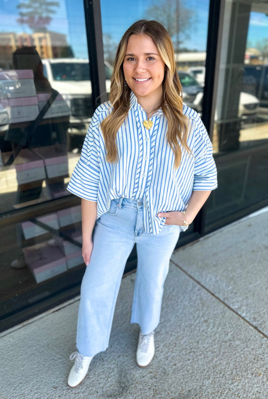 Take the Reigns Top - blue