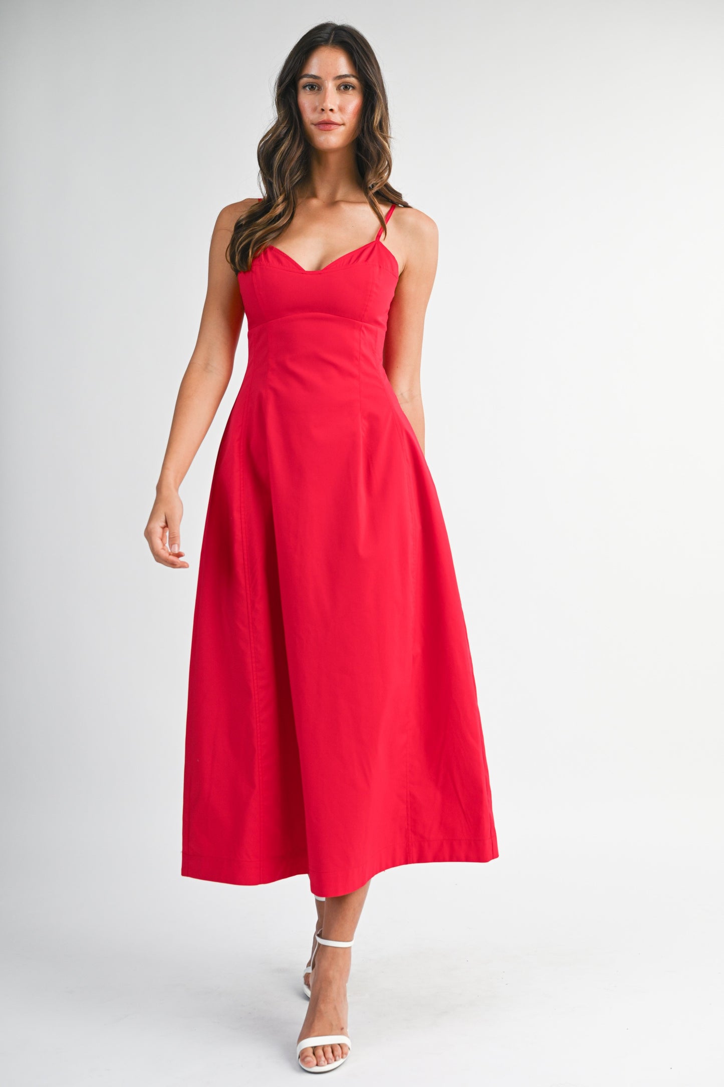 Sunday Stroll Dress- Red