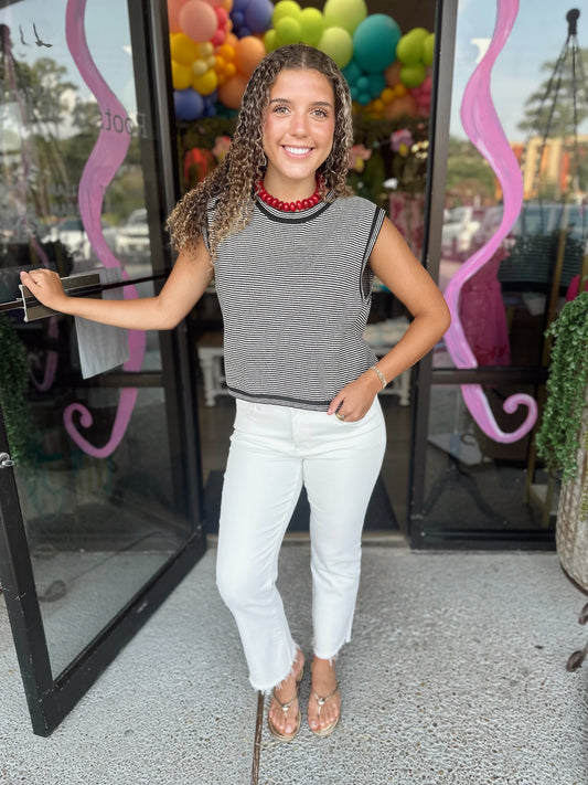 Tank Top Cutie- black/white