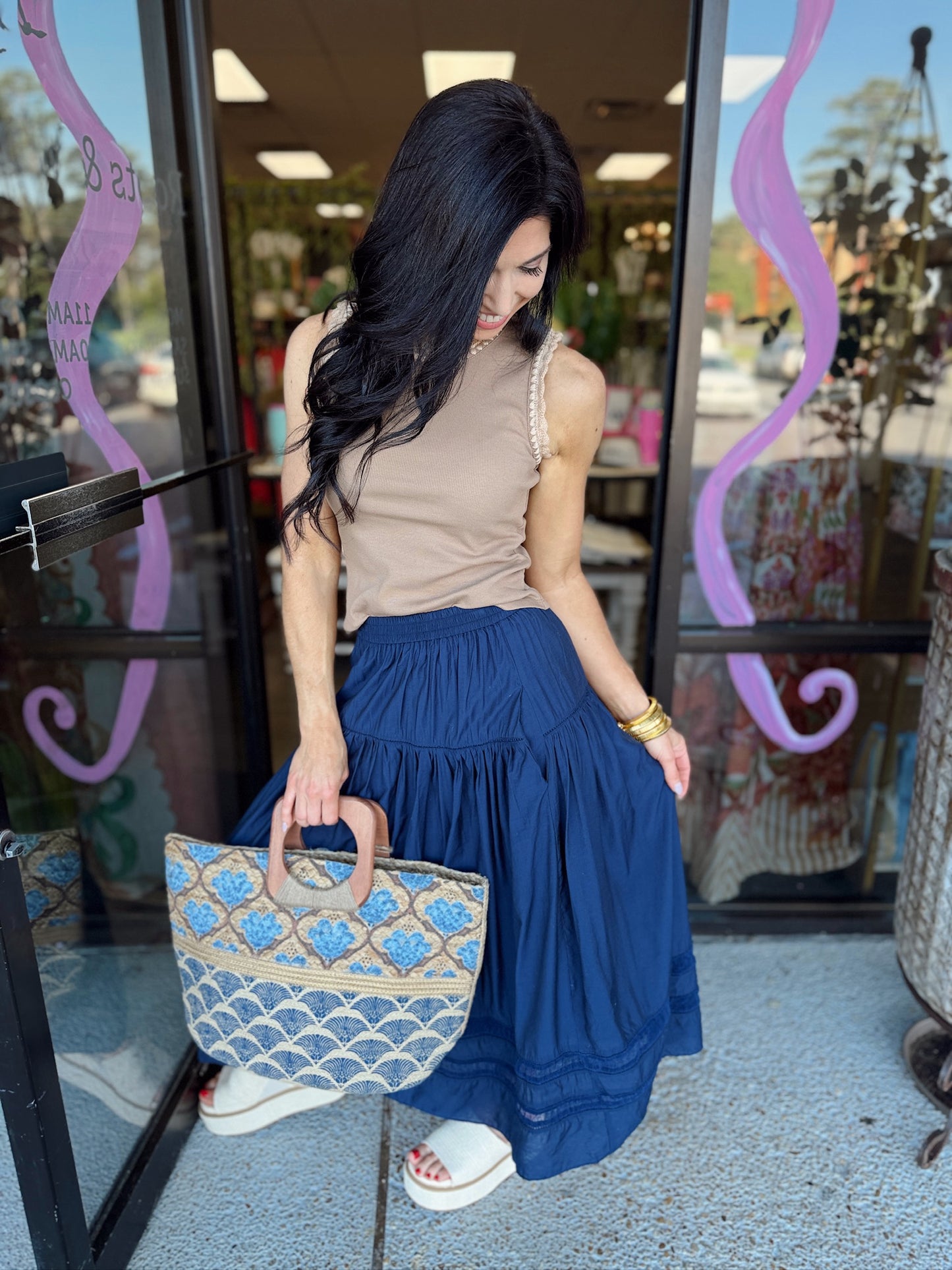 Swing On Skirt - Navy