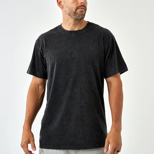 Vintage Washed “B” Tee - Black