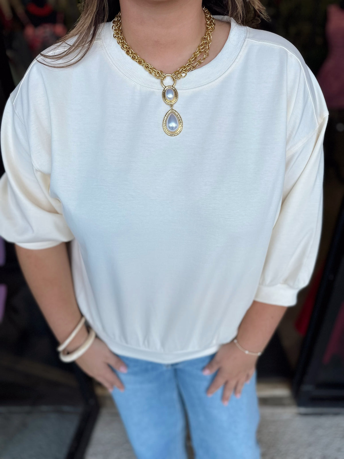 Bubble Bubble Top - ivory