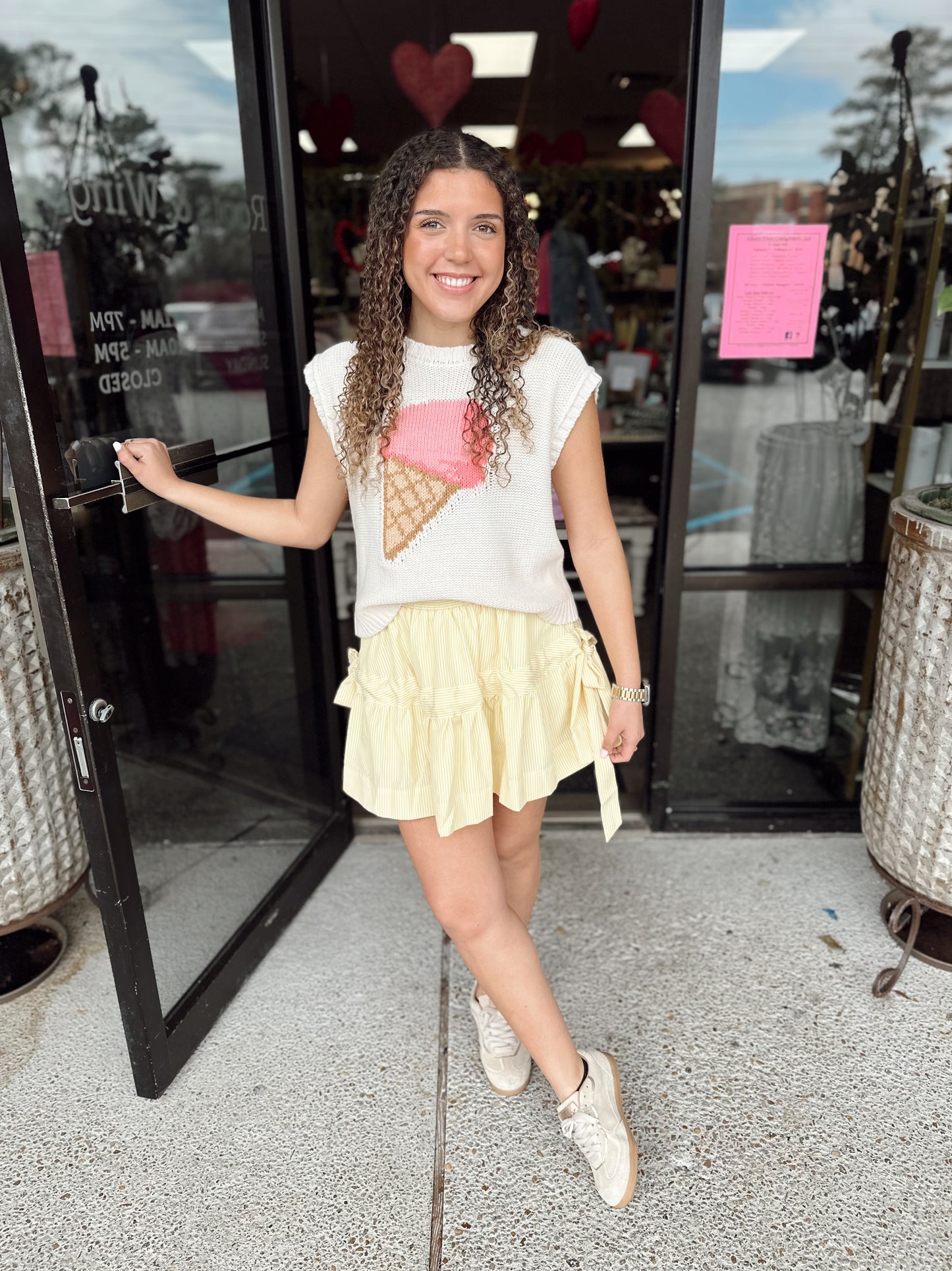 Mimi Skirt - daisy/white