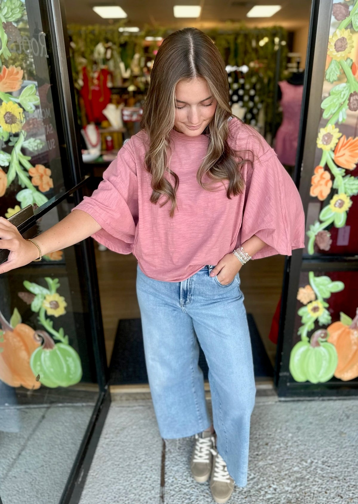 Slouchy Tee - dusty mauve