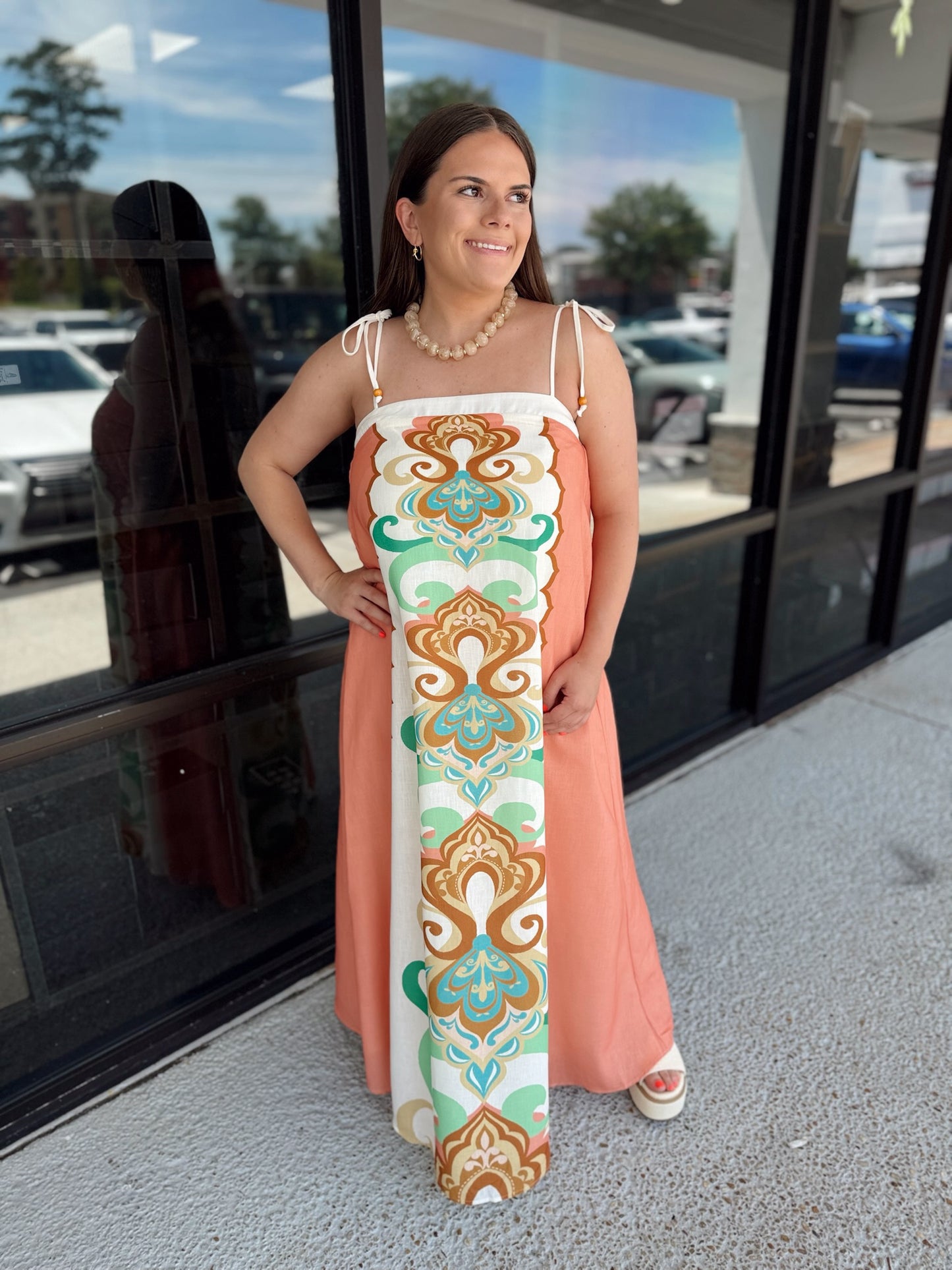 Kelsea Maxi - green/coral