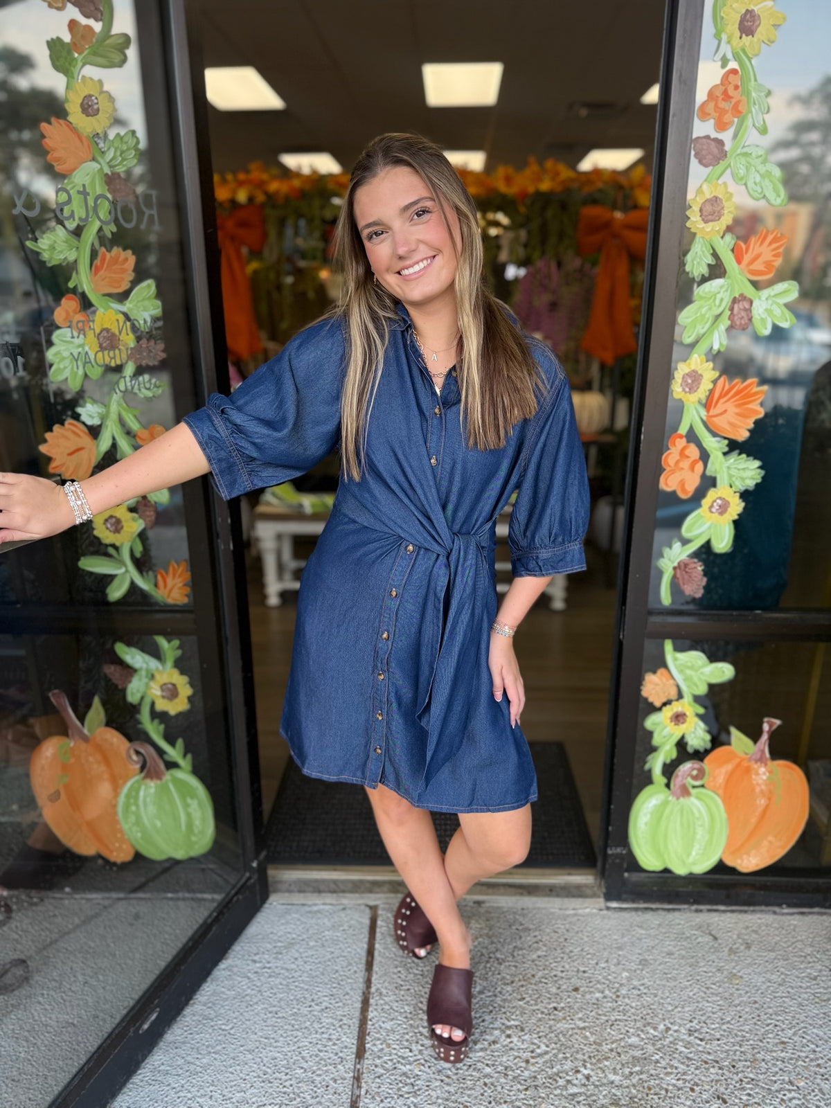 Abbi Dress- Dark Denim