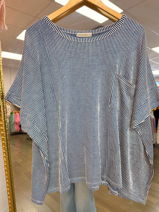 Britt Top - Light Navy