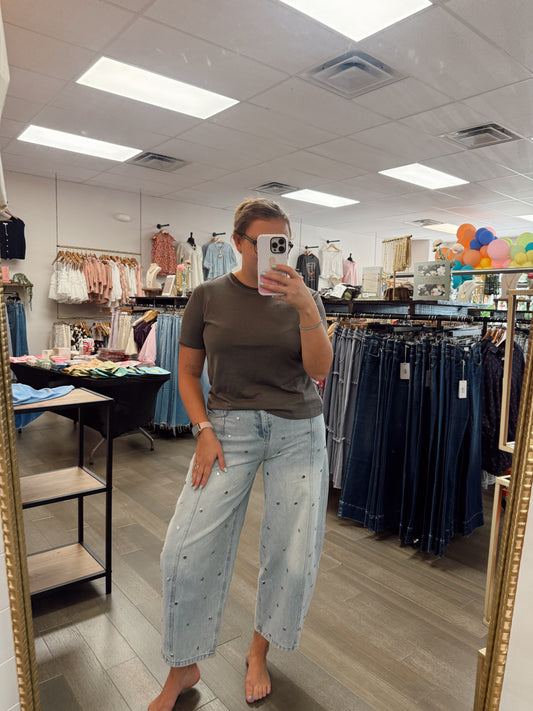 Diamond Cutie Barrel Denim
