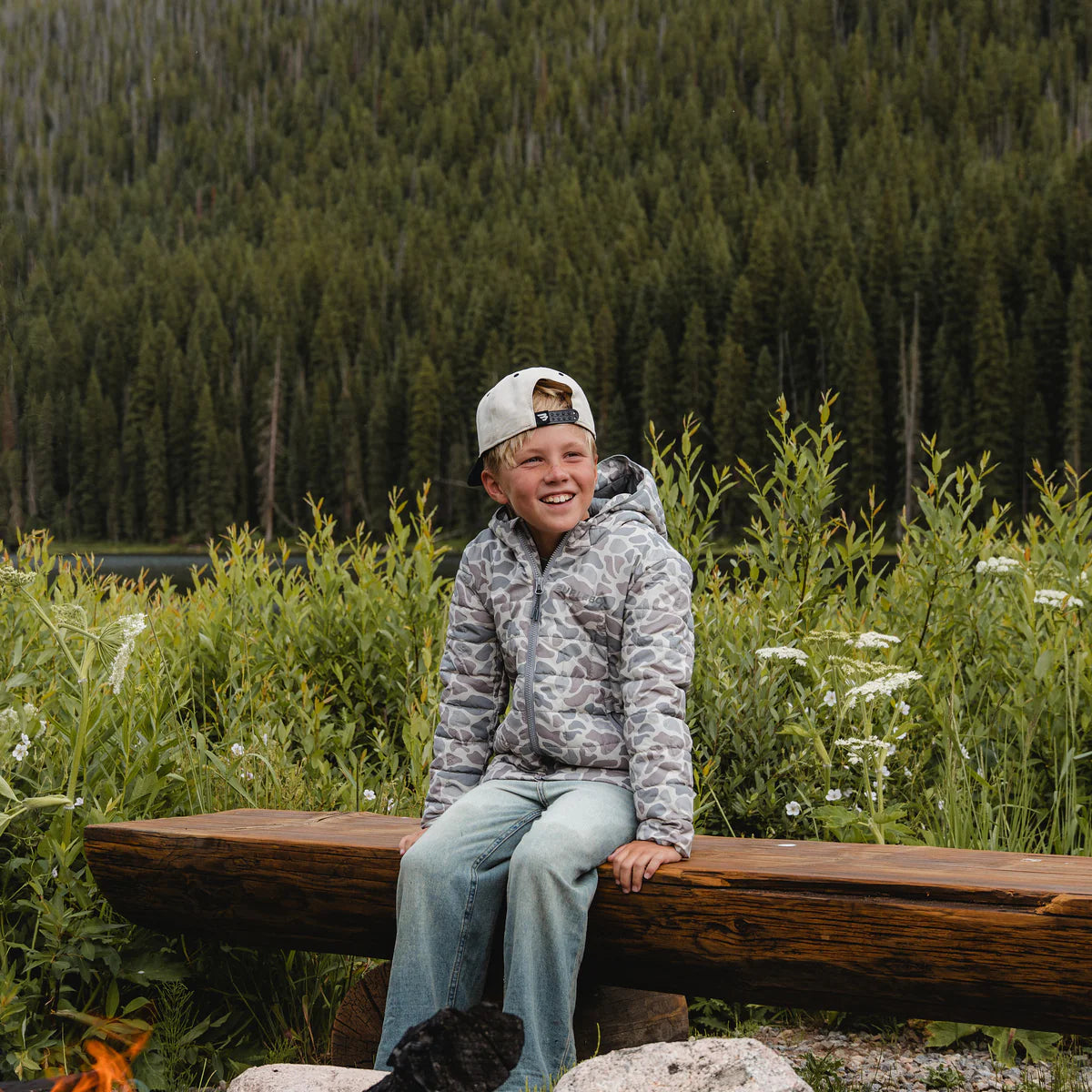 YOUTH Classic Deer Camo Puffer Jacket