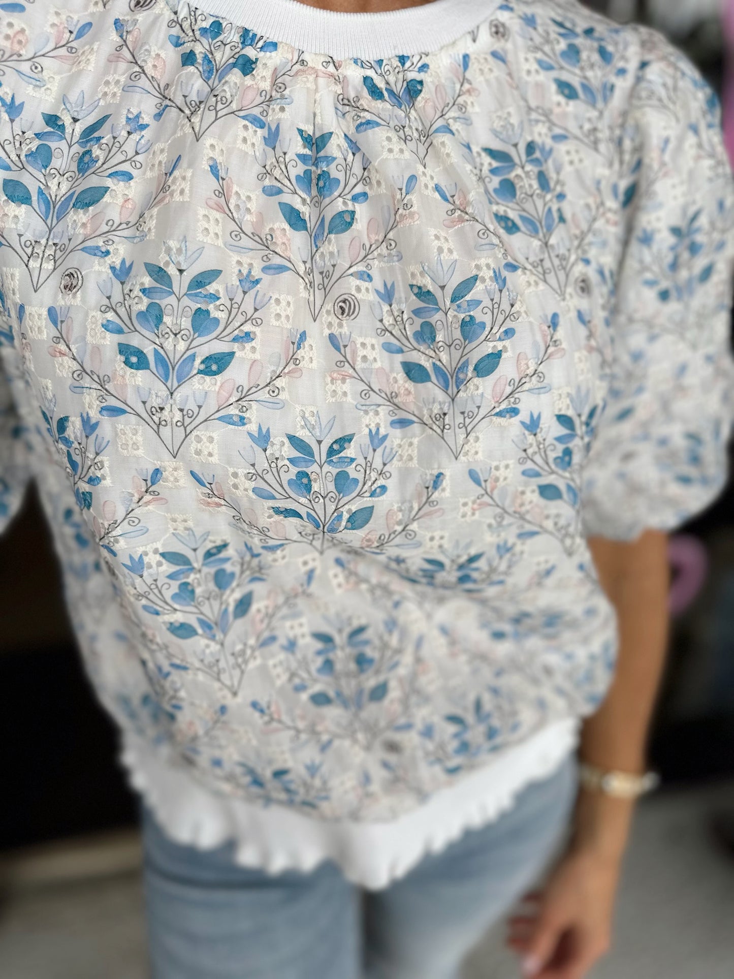 Blue Skies Top - Ivory
