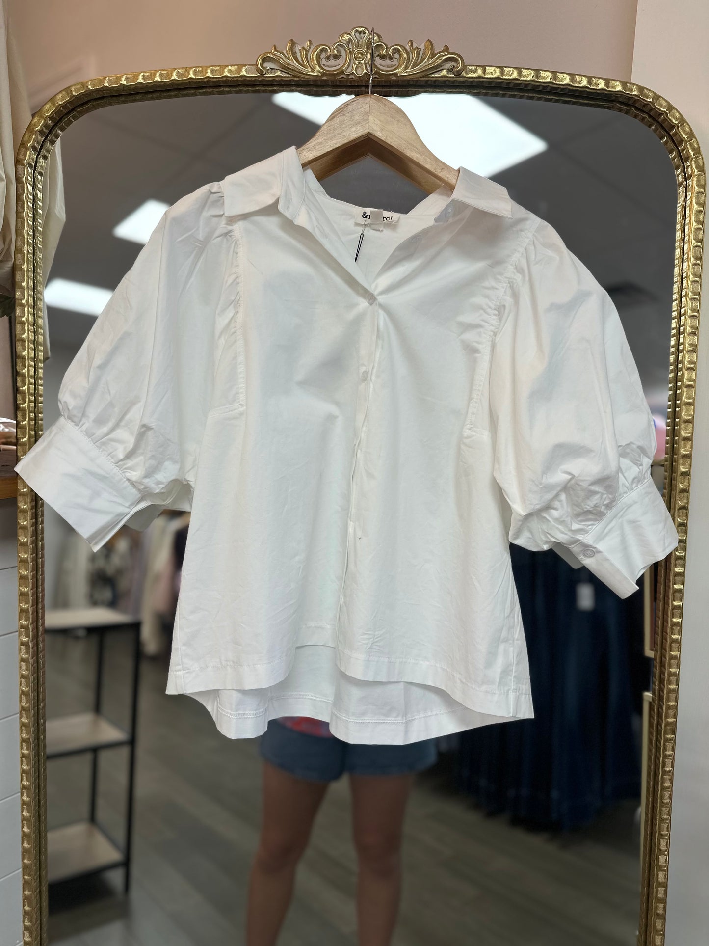 Buttoned Up Top - white