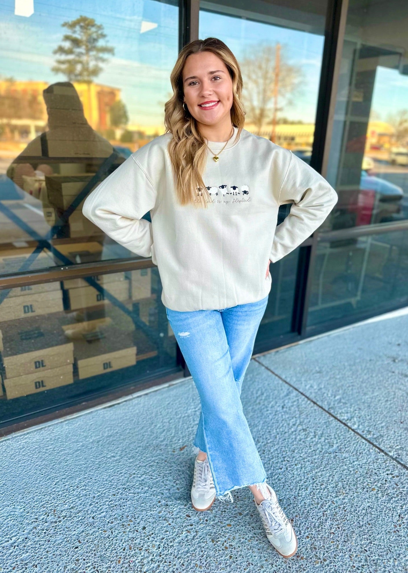 Lord is my Shepard Embroidered Fleece Heavyweight Sweatshirt