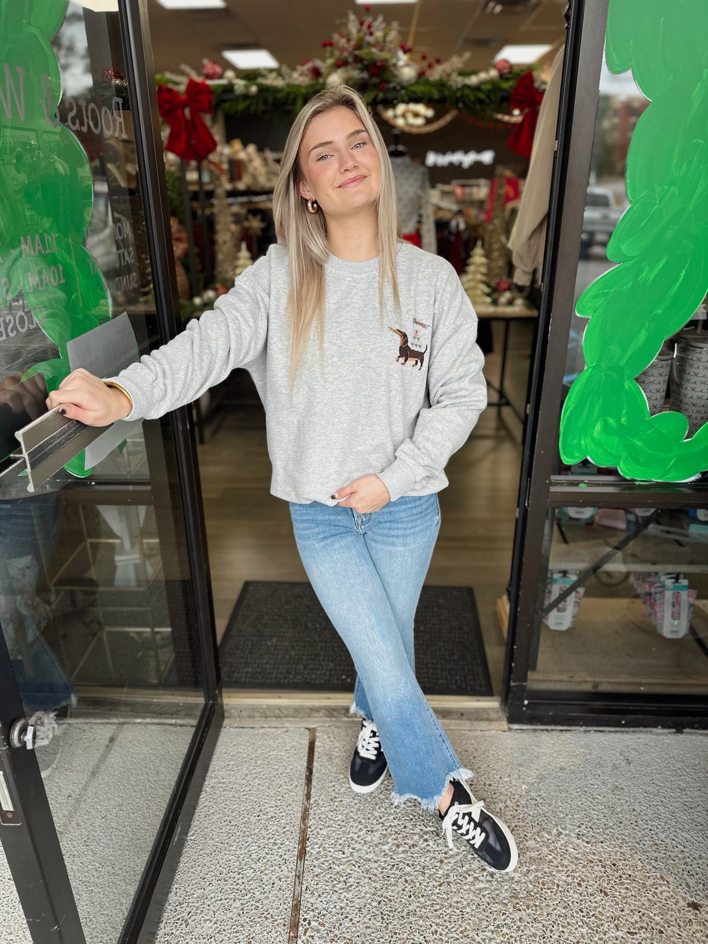 Martini Fleece Sweatshirt-Grey