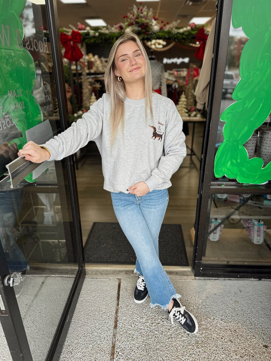 Martini Fleece Sweatshirt-Grey