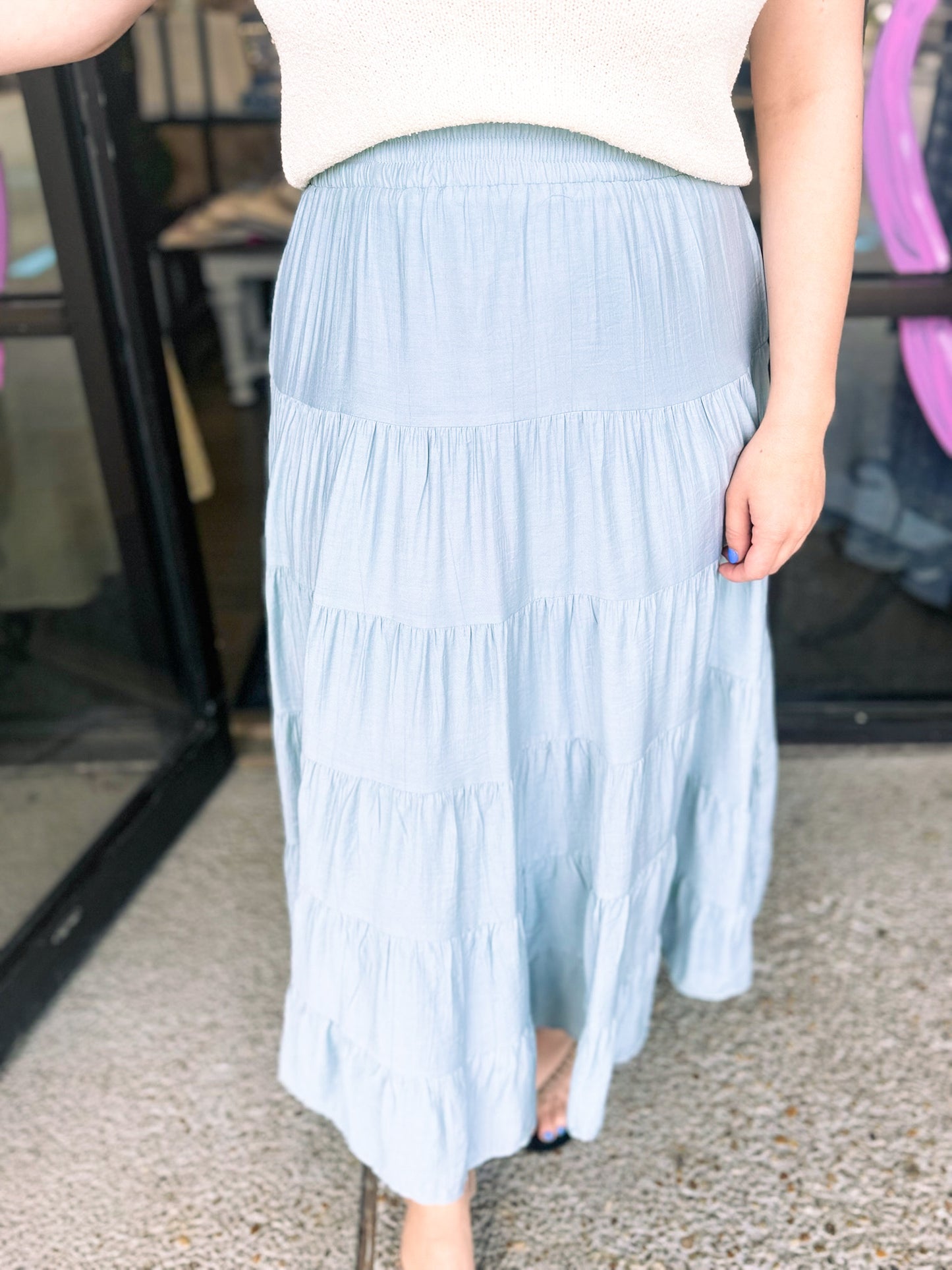 Trina Maxi Skirt - Seafoam