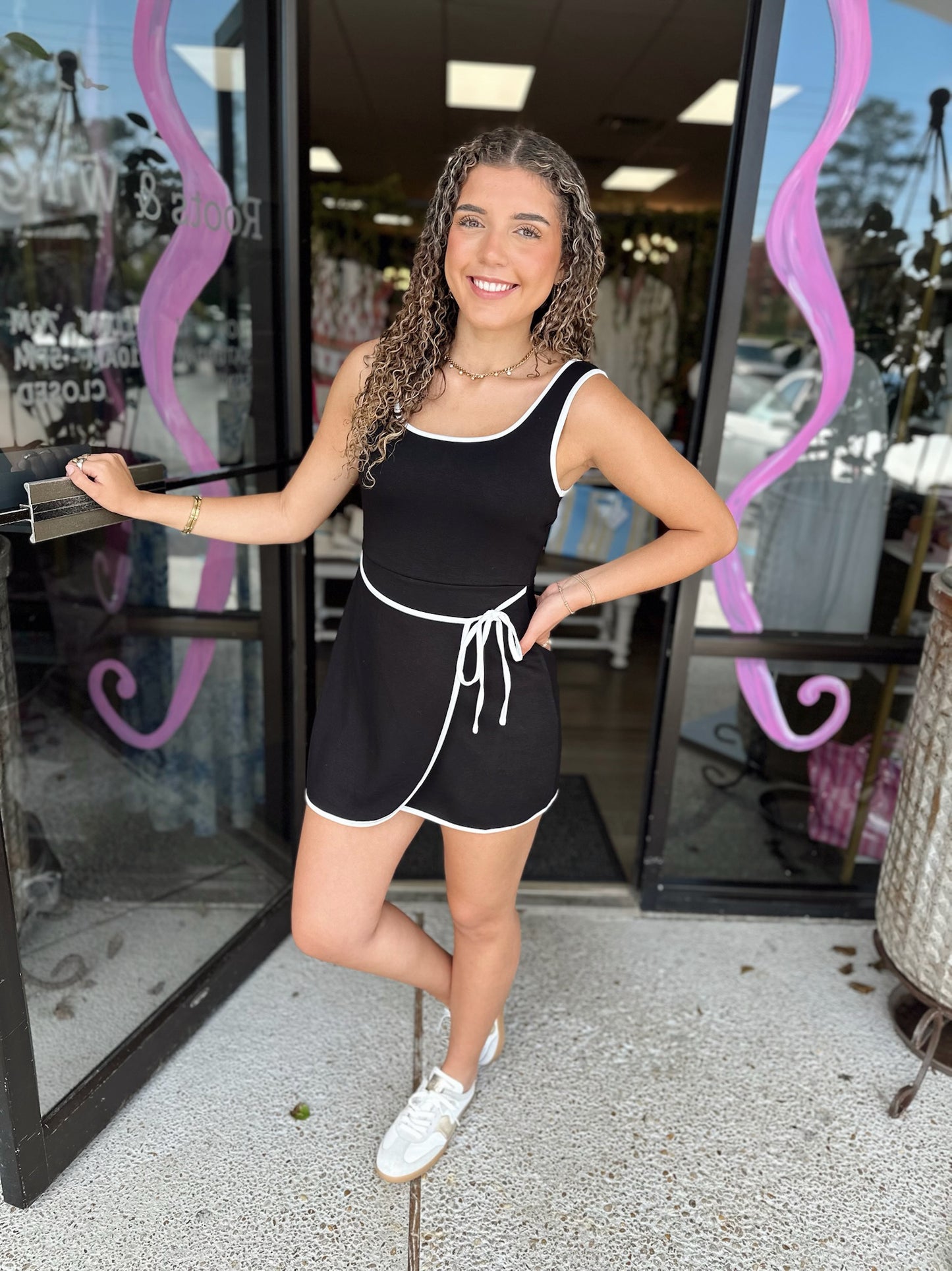 On the Square Romper - Black