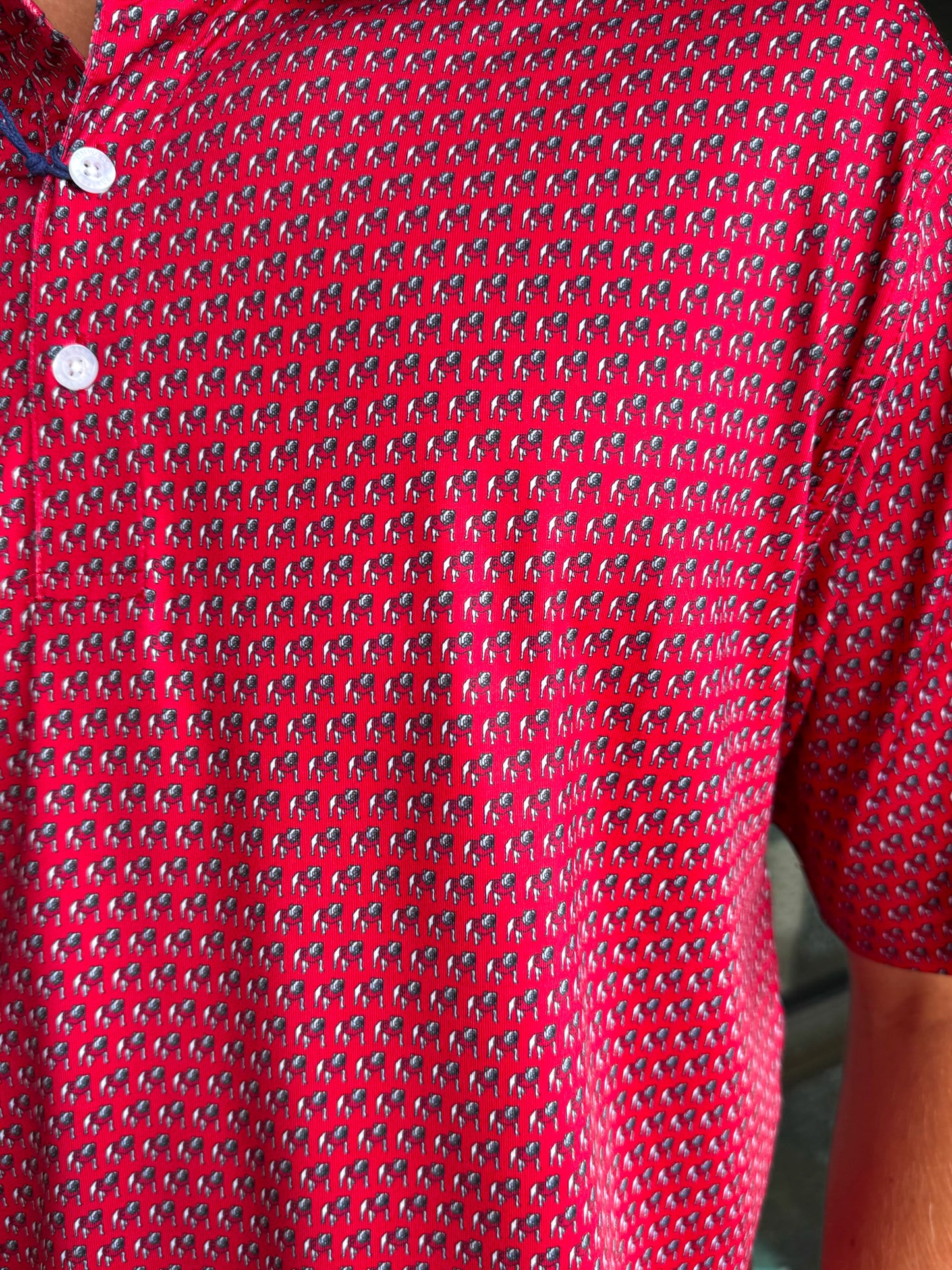 Standing Bulldog Printed Polo