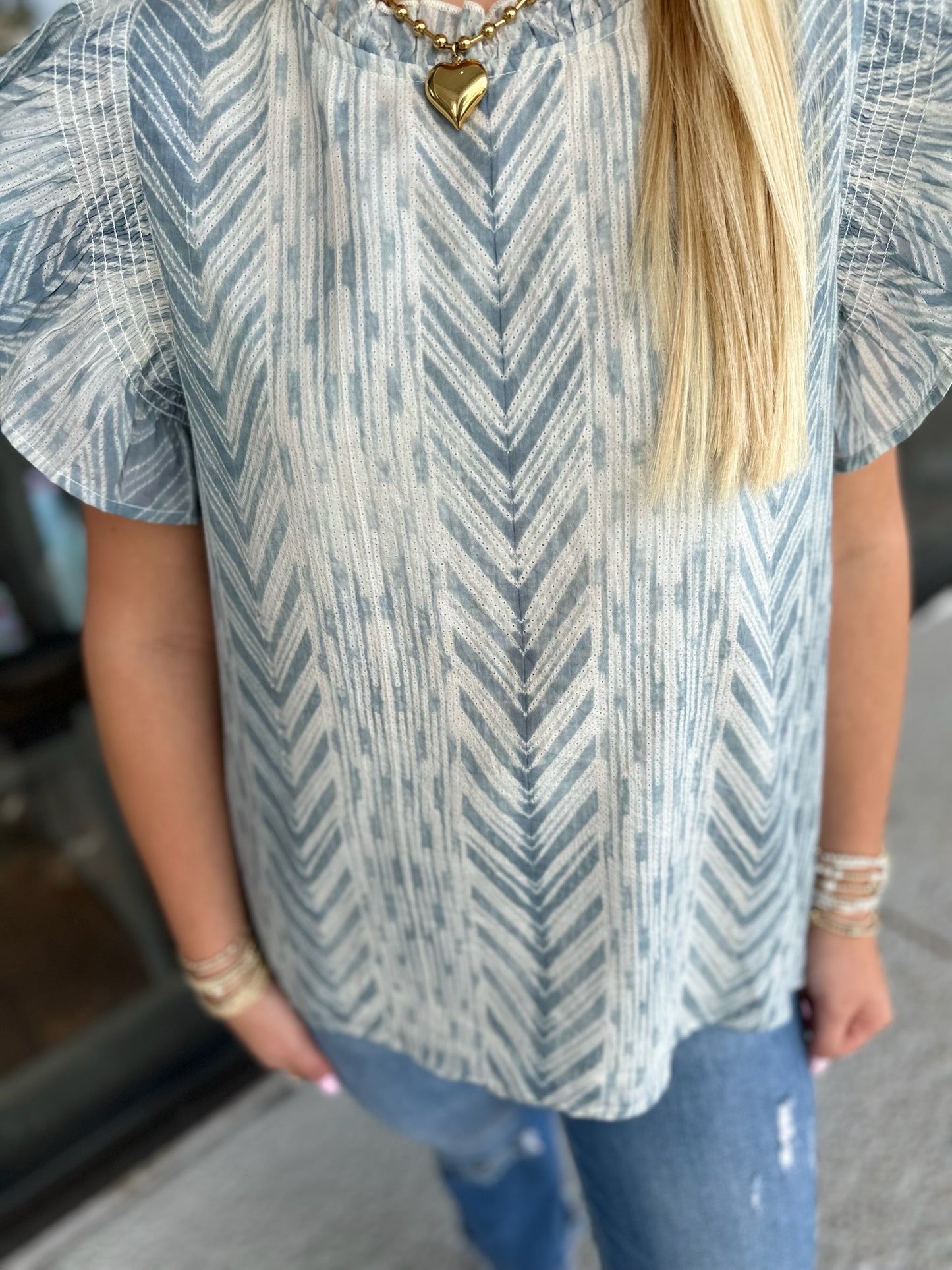 Chevron Kiss Top