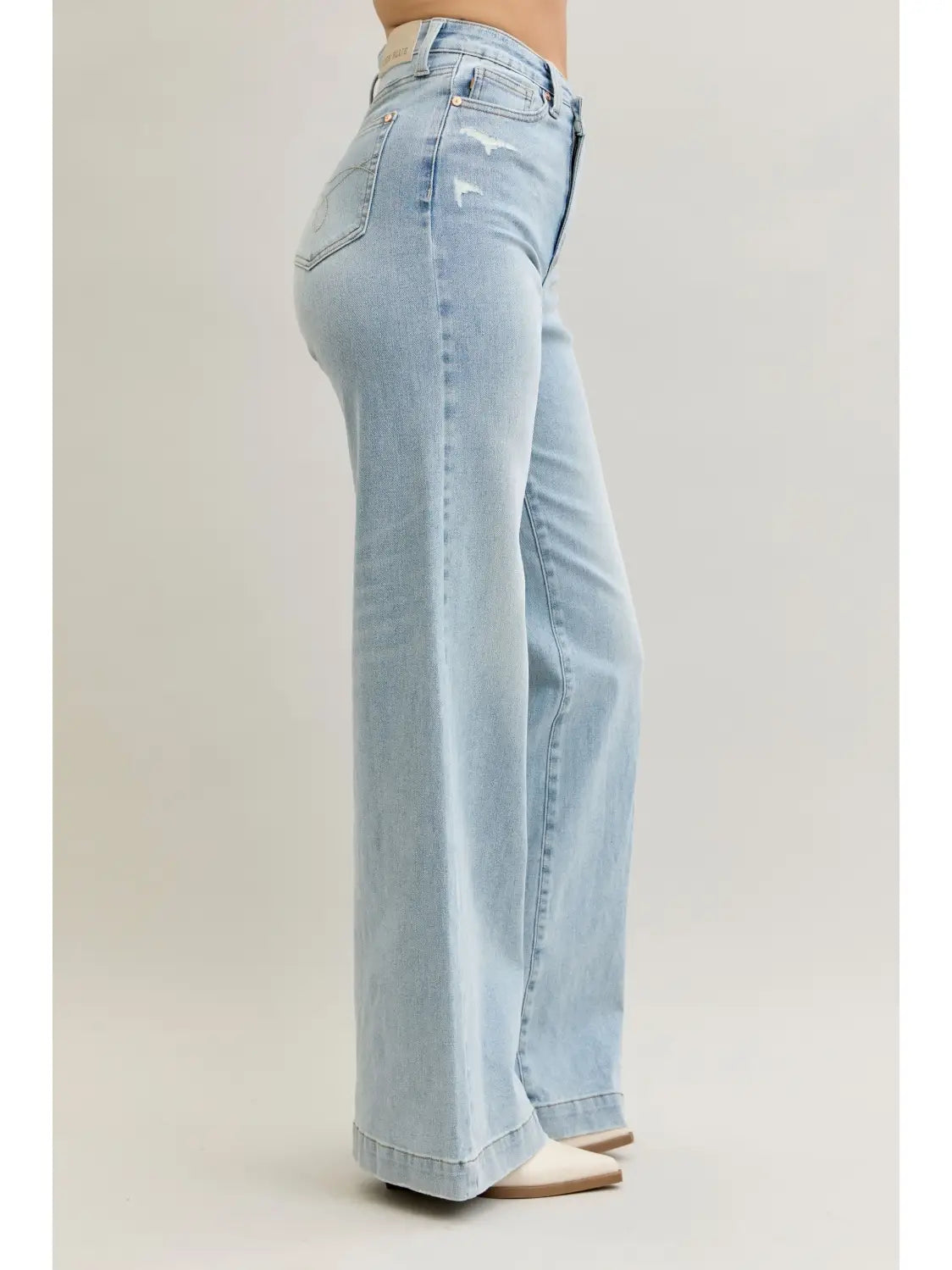 Retro Wide Criss-Cross Judy Blue Jeans