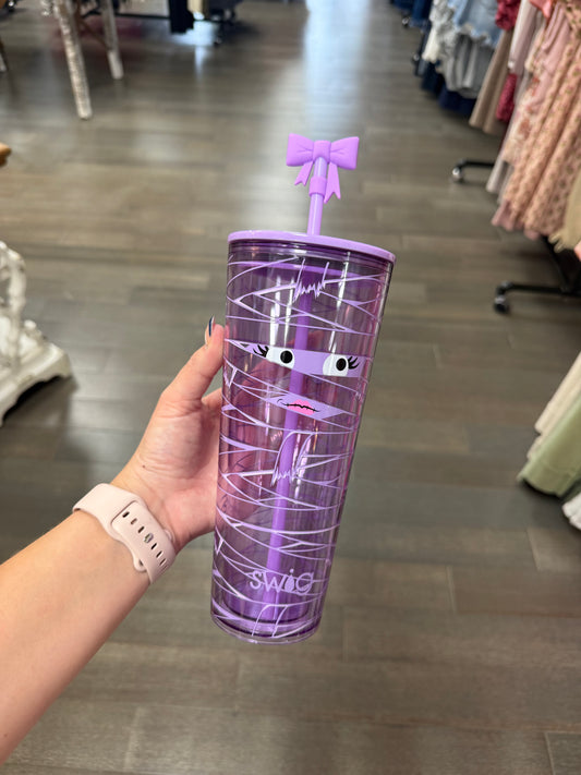 Boo Crew Mummy Plastic 24oz Tumbler