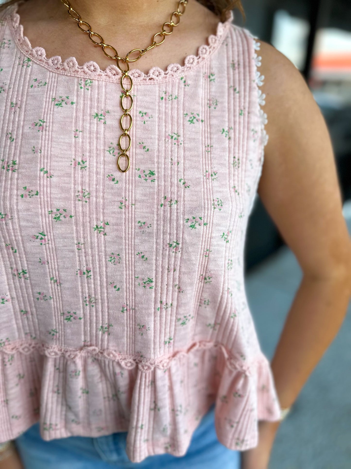 Claire Top - pink multi