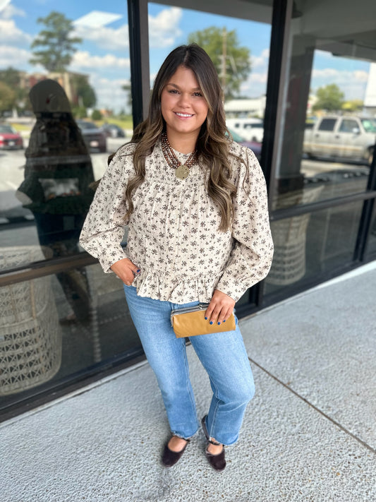 Southern Belle Top - brown/mocha