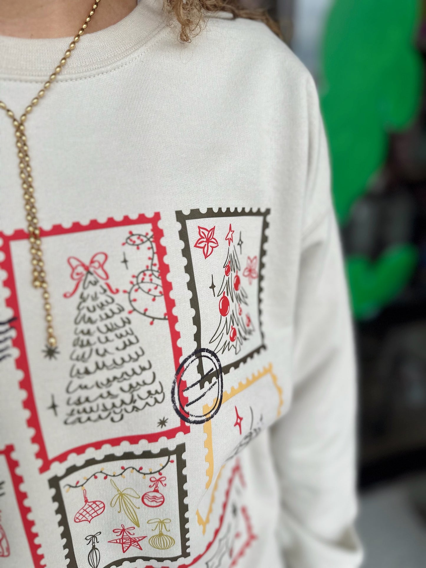 Christmas Postage Stamp Crewneck