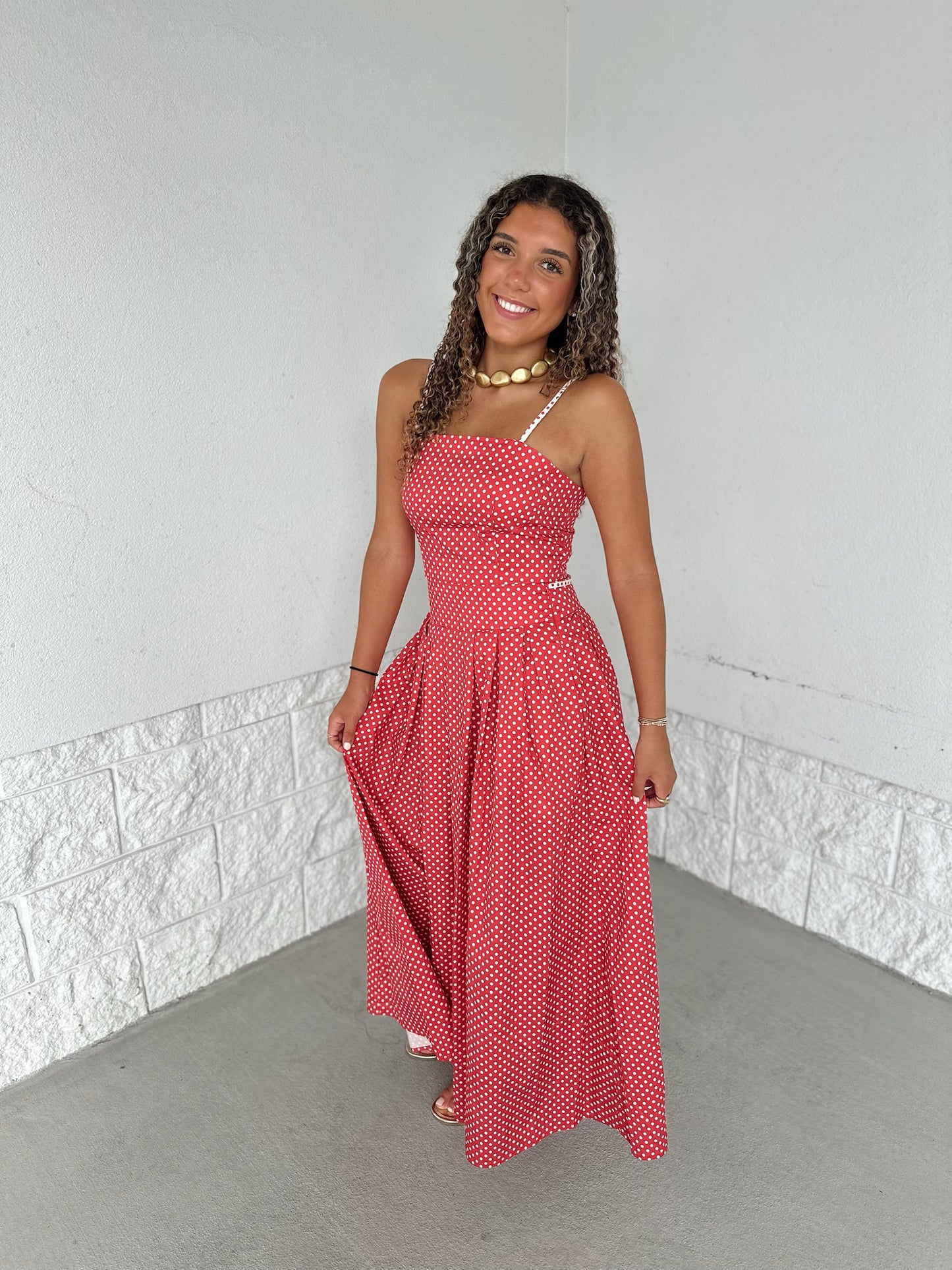 polka cutie set - red