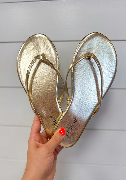 Squishy Flip Flops - Gold