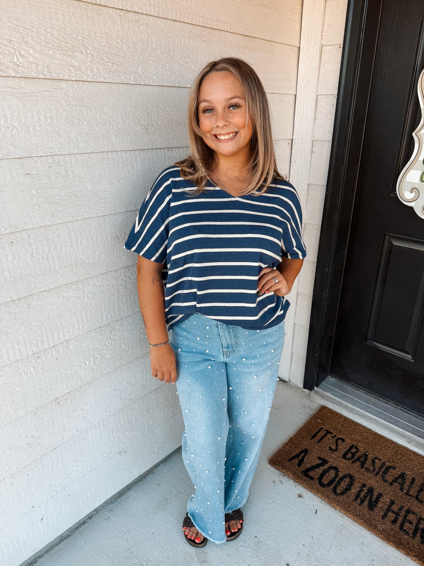 Hilary Top - Navy