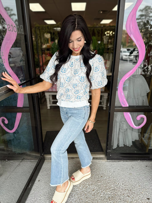 Blue Skies Top - Ivory