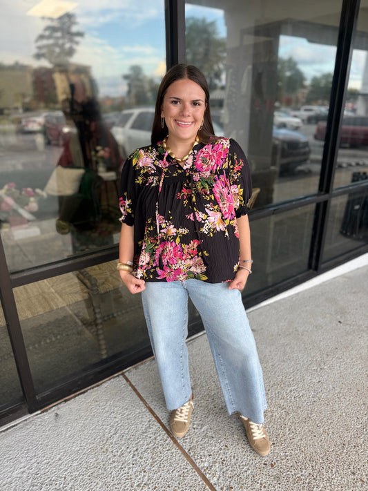 Hannah Top - black multi