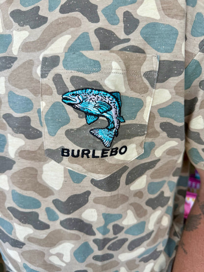 YOUTH pintail camo jumping trout tee