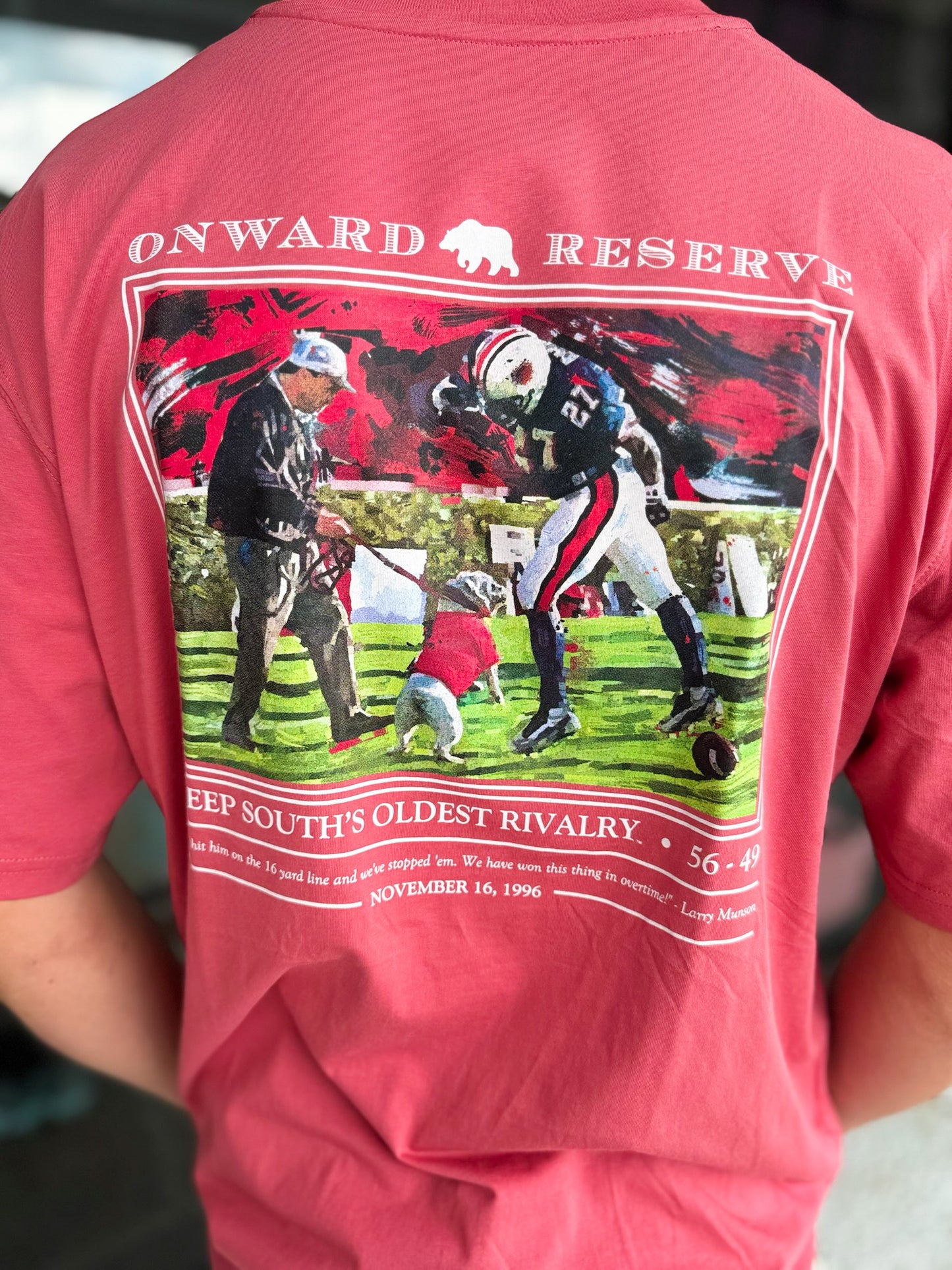 Auburn Rivalry Tee-Washed Red