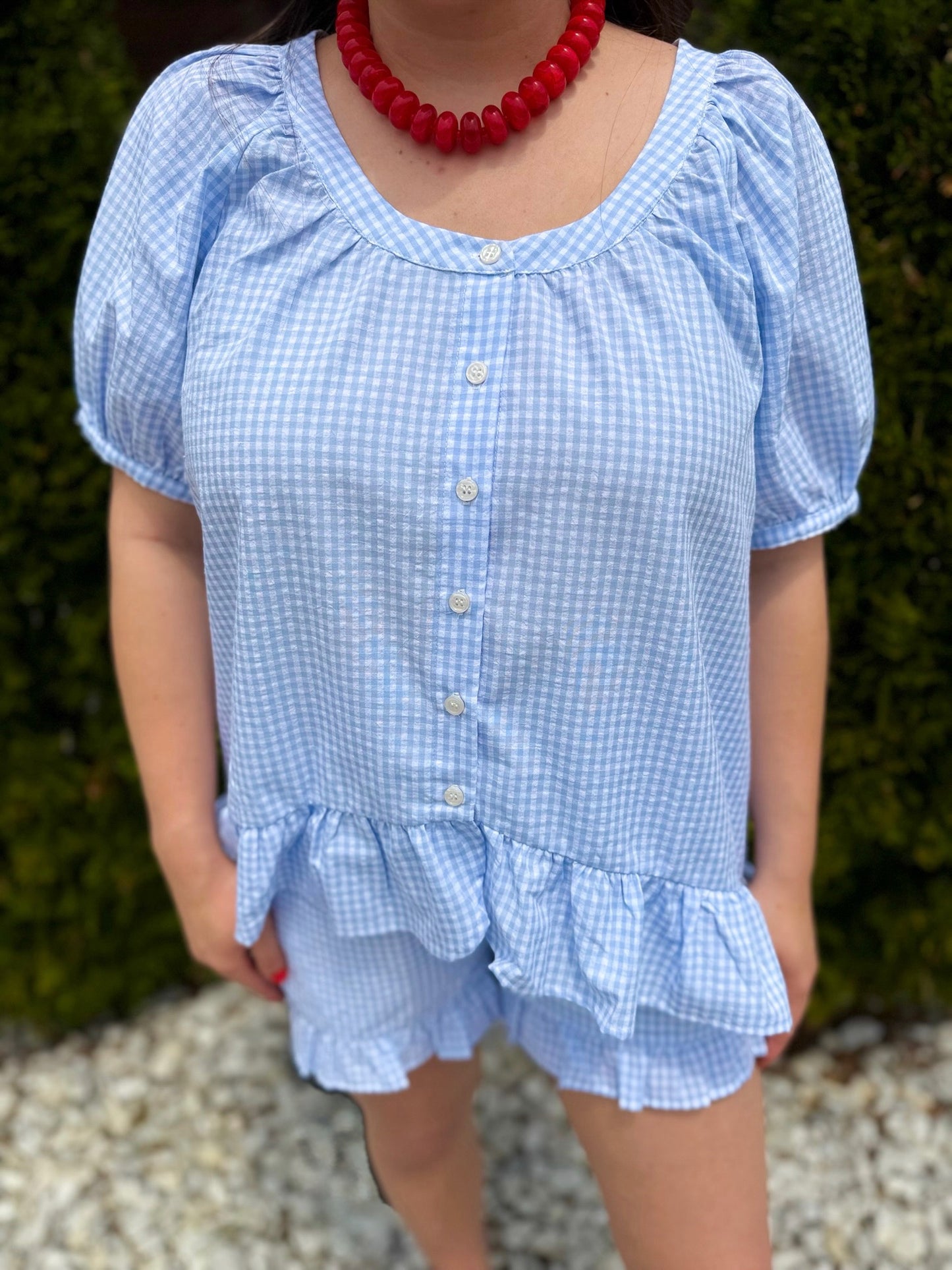 Gingham Dreams Set - blue