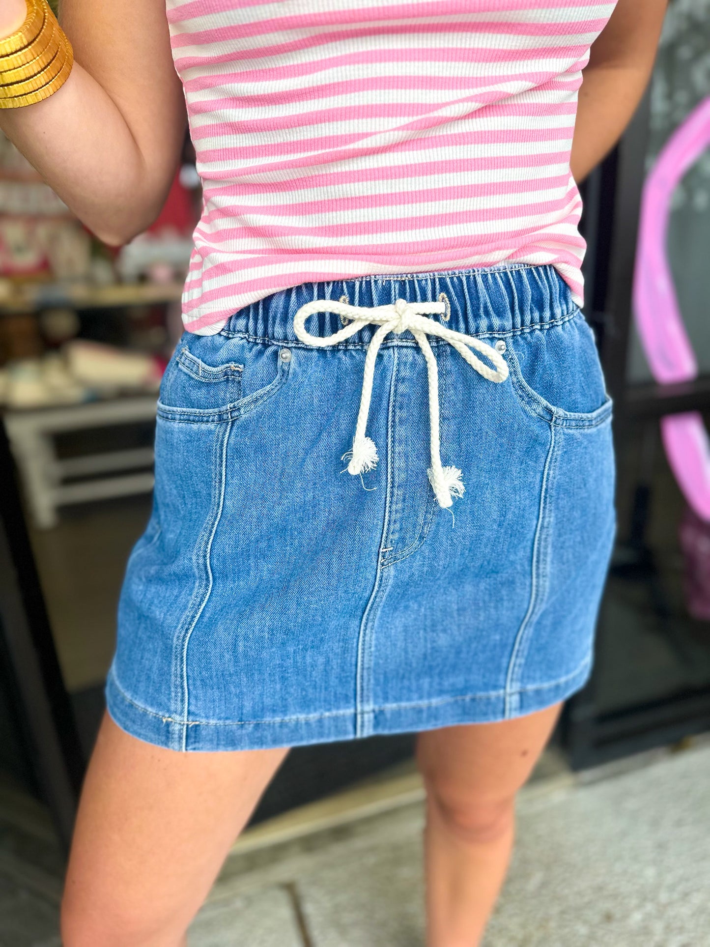 Havelock Blue Mini Skirt