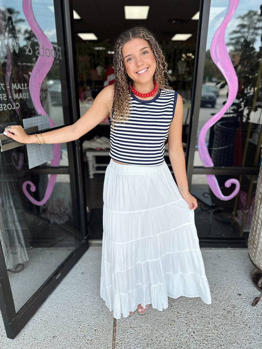 Start Swaying Maxi Skirt - off white