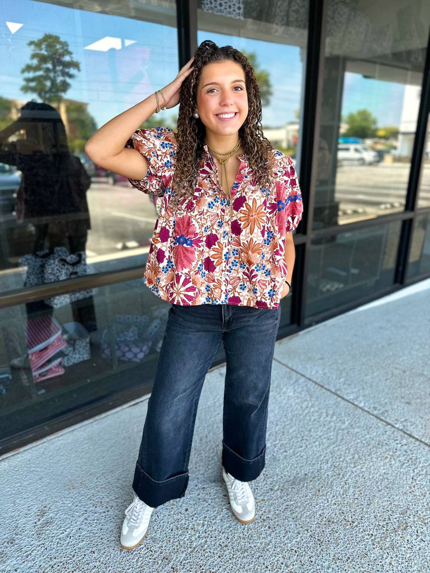 Greta Cream/Rust Shirt