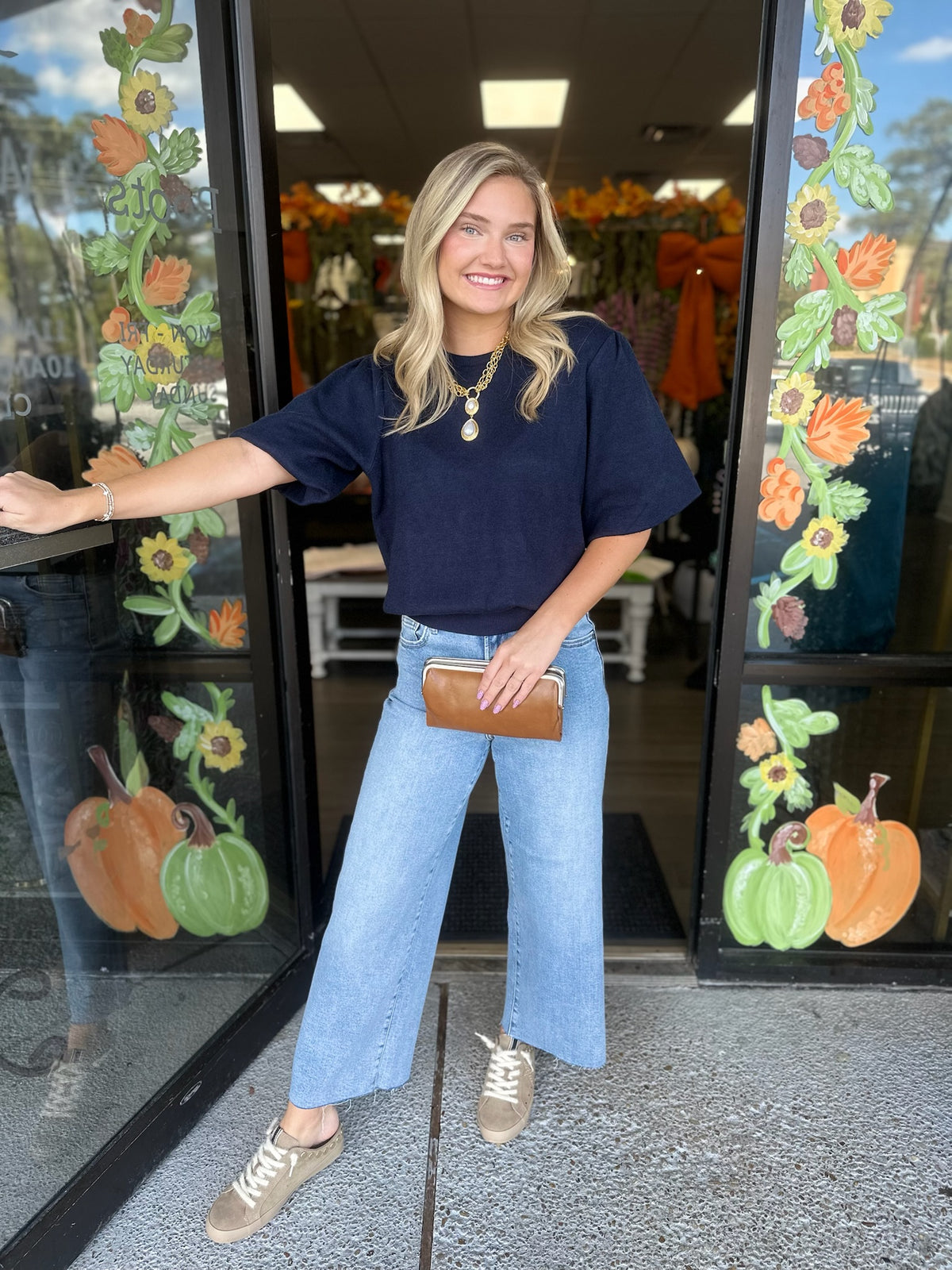 Bubble Baby Top - navy