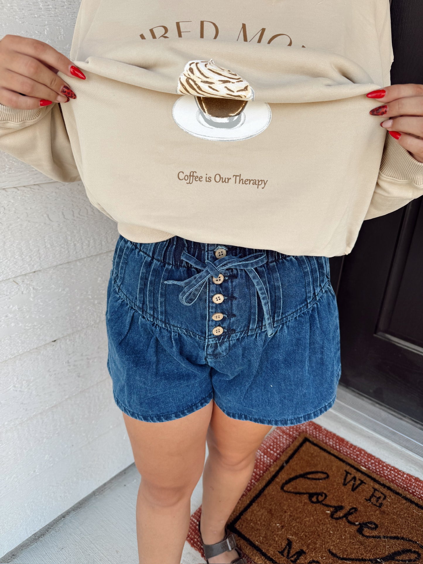 Pumpkin Patch Cutie Denim Shorts