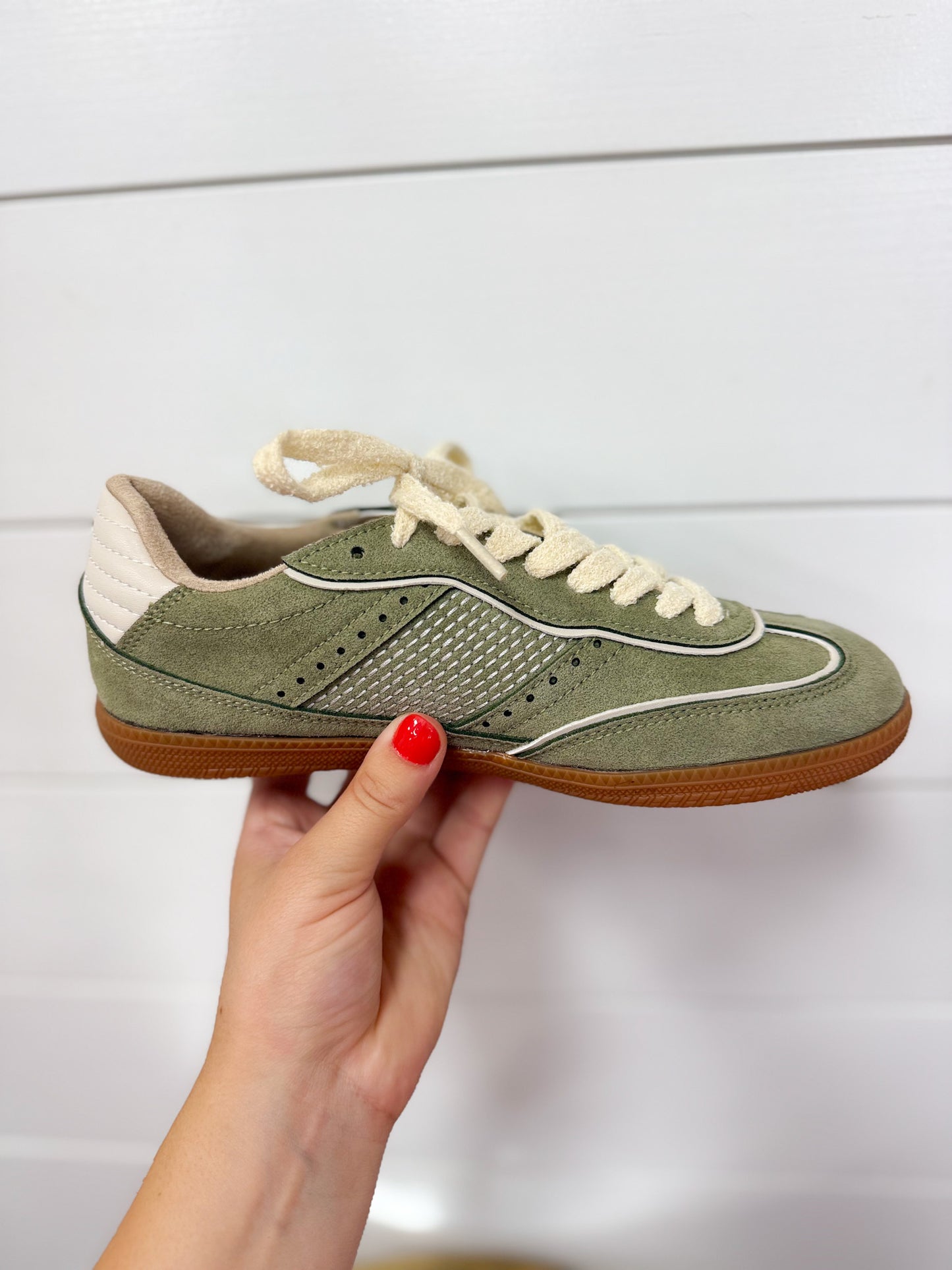 Sophie - Olive Suede