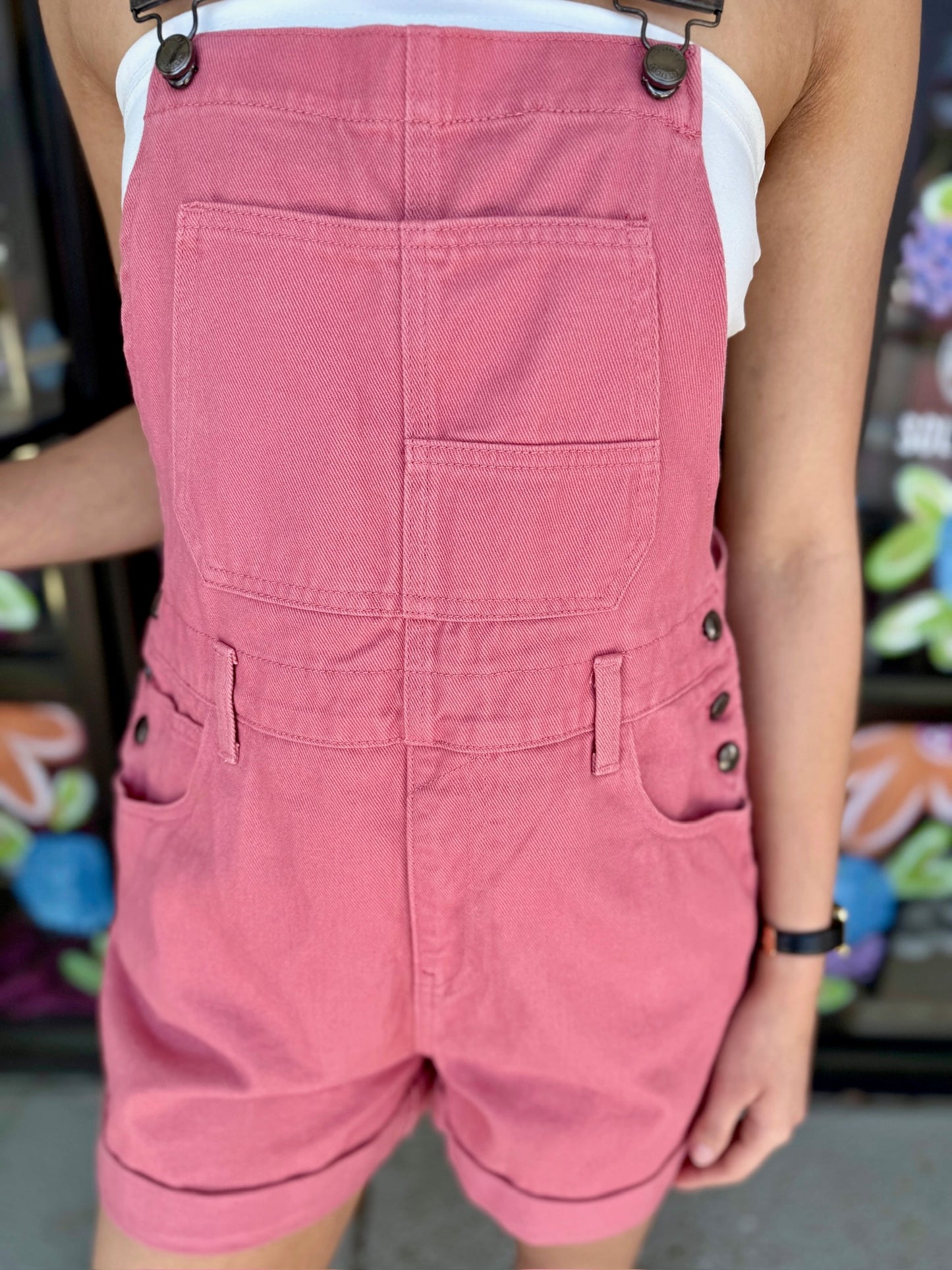 Denim Overalls - Pink