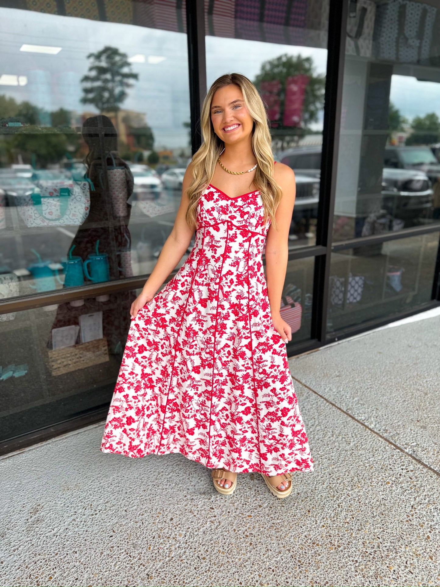 Scarlett Bloom Maxi-Red