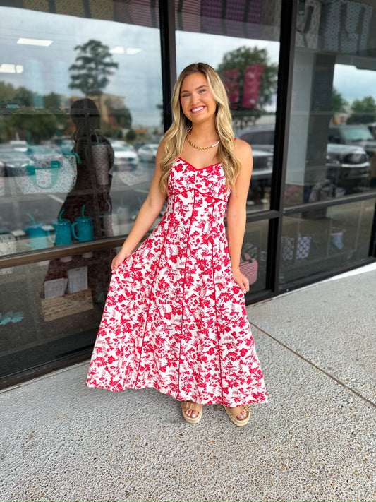 Scarlett Bloom Maxi-Red