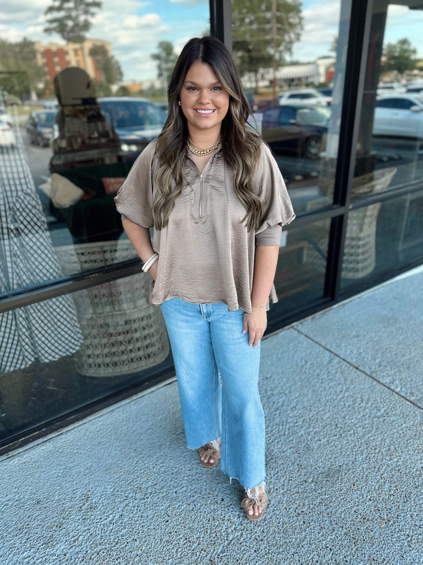 Flirty Top - mocha